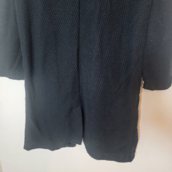 Marine Layer Knit Open Front Cardigan Sz Large Birdseye Textured Coat Longline - Picture 10 of 14